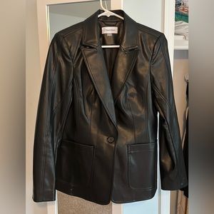 BRAND NEW Calvin Klein Faux Leather Blazer
